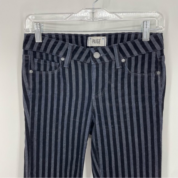 PAIGE Verdugo Ultra Skinny Velvet Striped Size 26 Dark Wash‎ Womens Jeans - Picture 3 of 11